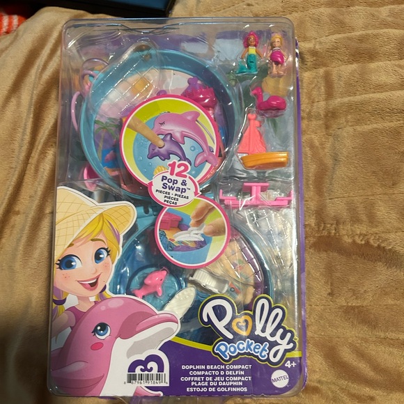 Polly Pocket Compact Playset Dolphinπ¬BeachποΈwMicroPollyMermaidπ§ββοΈDoll & Accs - Picture 2 of 8